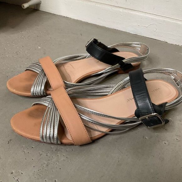 Loeffler Randall Tri Color Leather Sandals - Picture 1 of 5